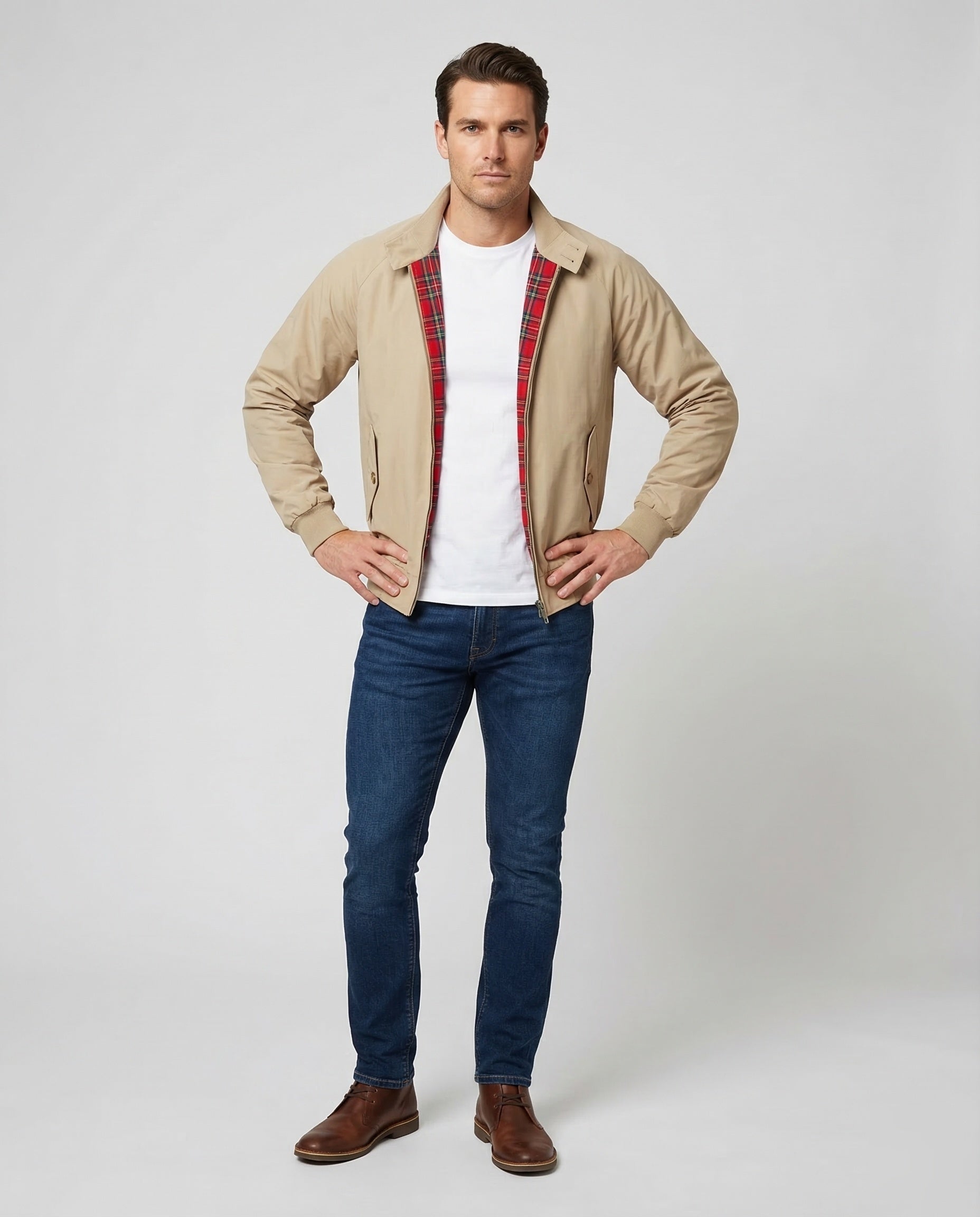 Giacca Harrington Uomo Fantasia Quadri Regular Fit - Brentozzi