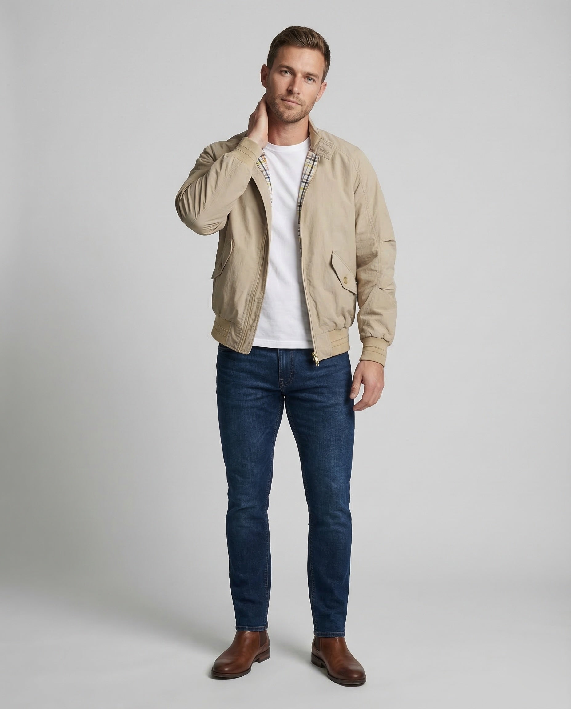 Giacca Bomber Uomo Fantasia Quadri Regular Fit - Brentozzi