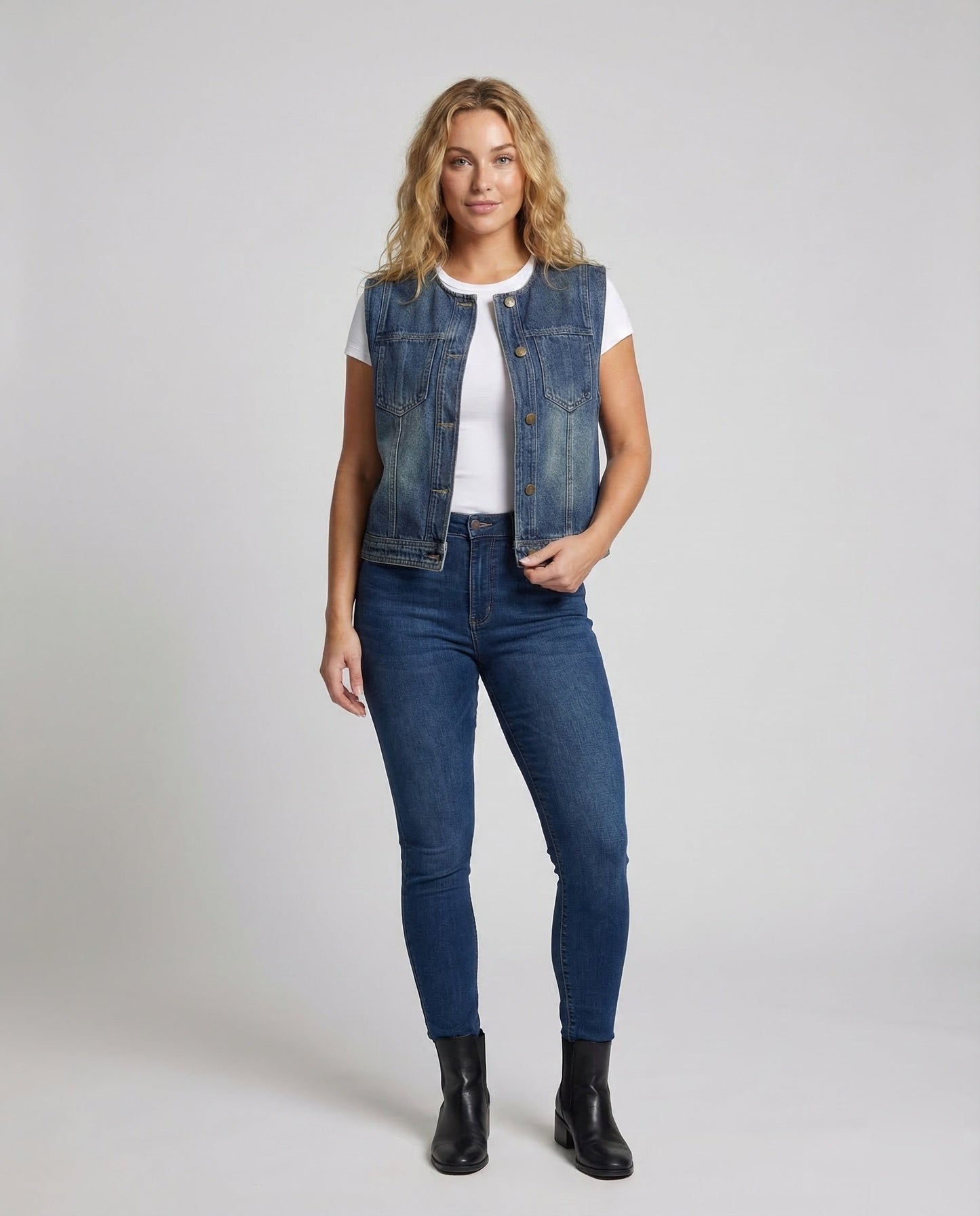 Gilet Denim Donna Senza Maniche - Brentozzi
