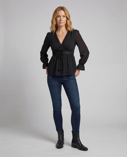 Blusa Donna Boho a Portafoglio con Inserti allUncinetto - Brentozzi