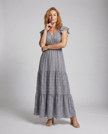 Abito Maxidress Donna Stile Boho con Volant - Brentozzi