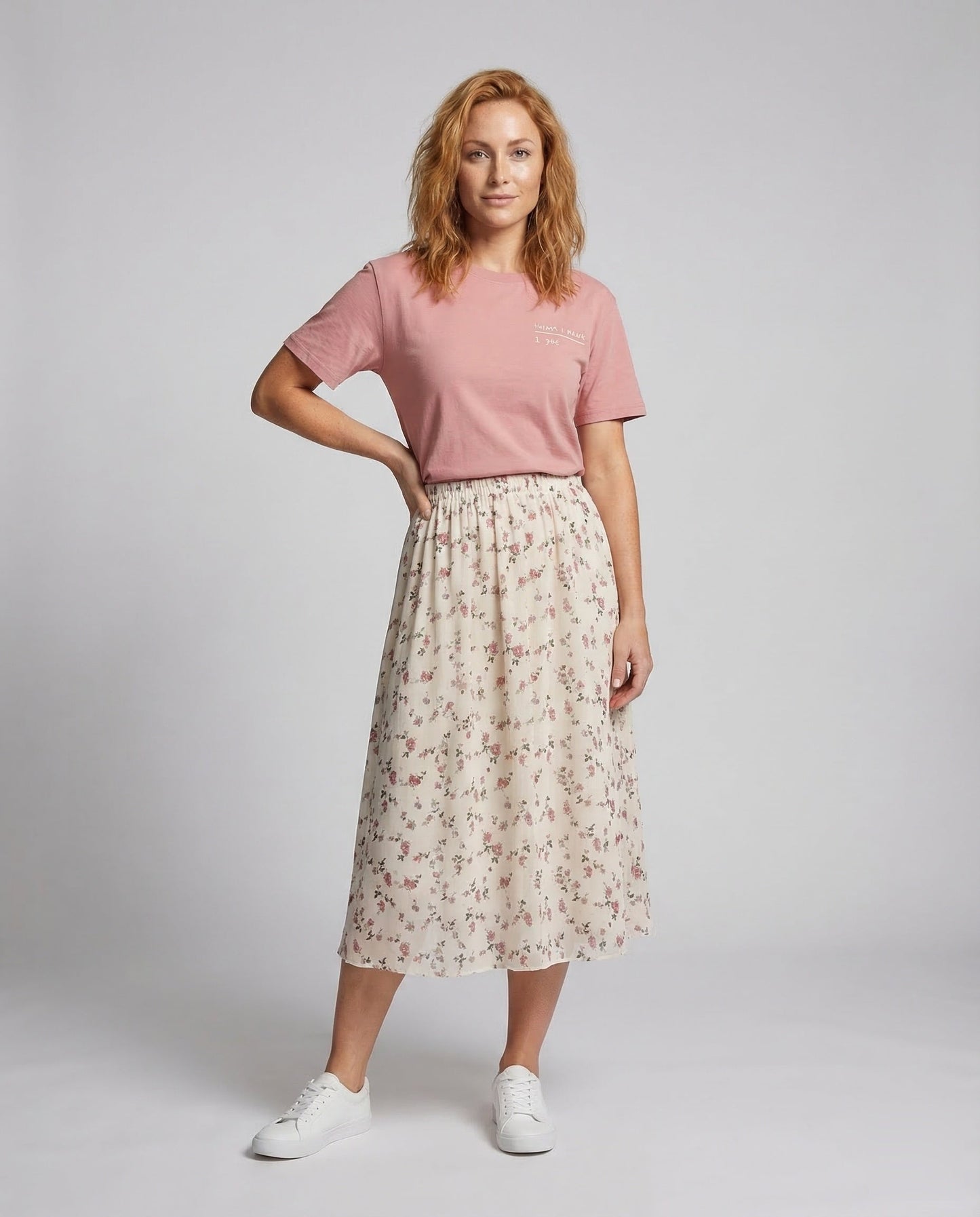 Gonna Midi Donna in Chiffon Stampa Floreale - Brentozzi