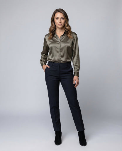 Camicia Donna in Satin Manica Corta - Brentozzi