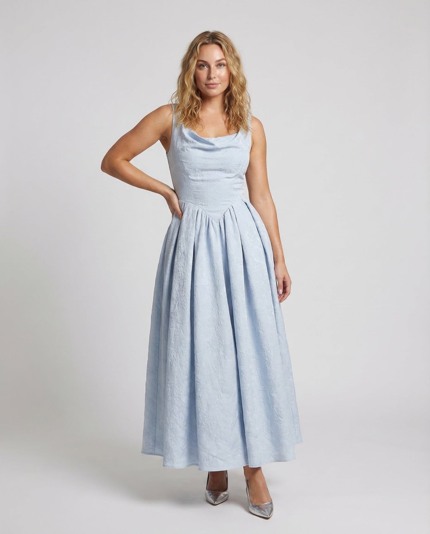 Abito da Sera Donna Jacquard con Corsetto - Brentozzi