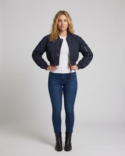 Bomber Donna Corto con Chiusura a Zip - Brentozzi