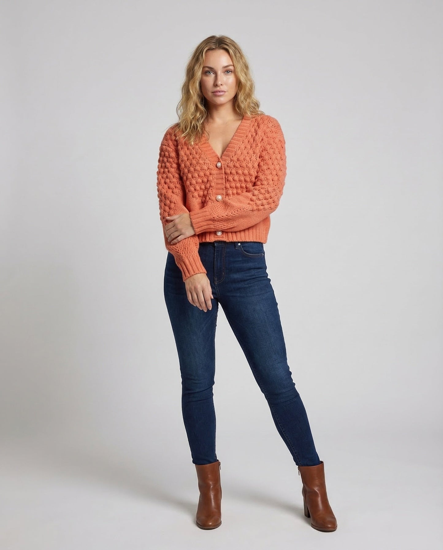 Cardigan Corto Donna Maglia a Treccia - Brentozzi