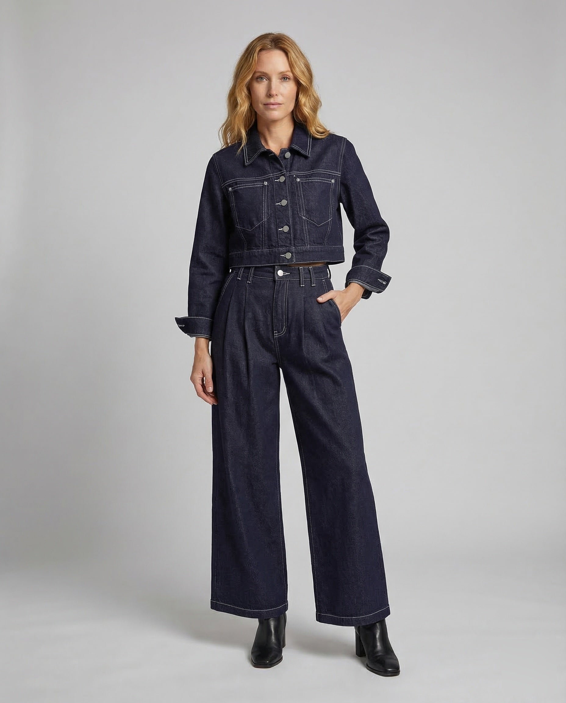 Completo Donna Denim Pantaloni Regular Fit - Brentozzi