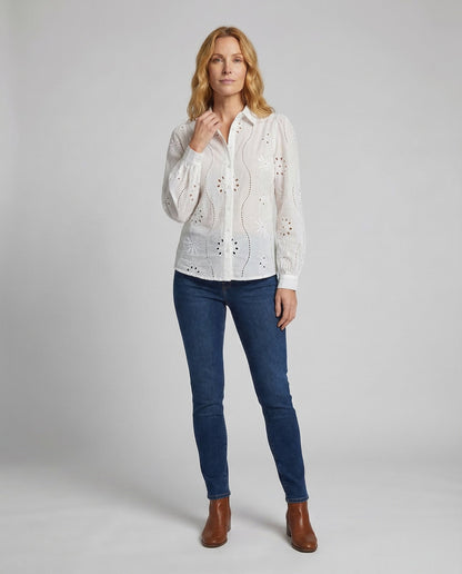 Blusa Donna in Pizzo Sangallo Vestibilità Regular - Brentozzi