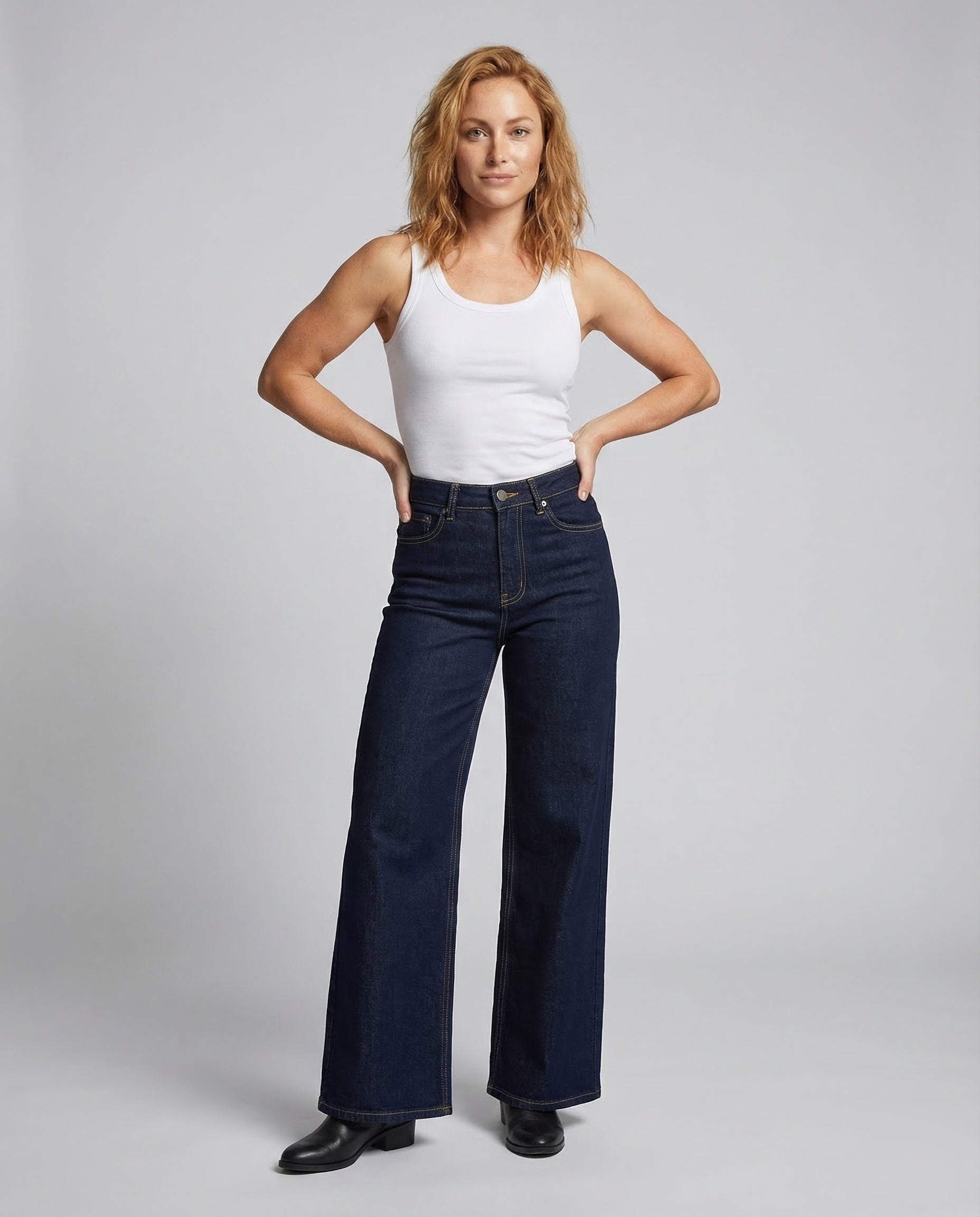 Pantaloni Palazzo Donna Jeans Elasticizzati Comodi - Brentozzi