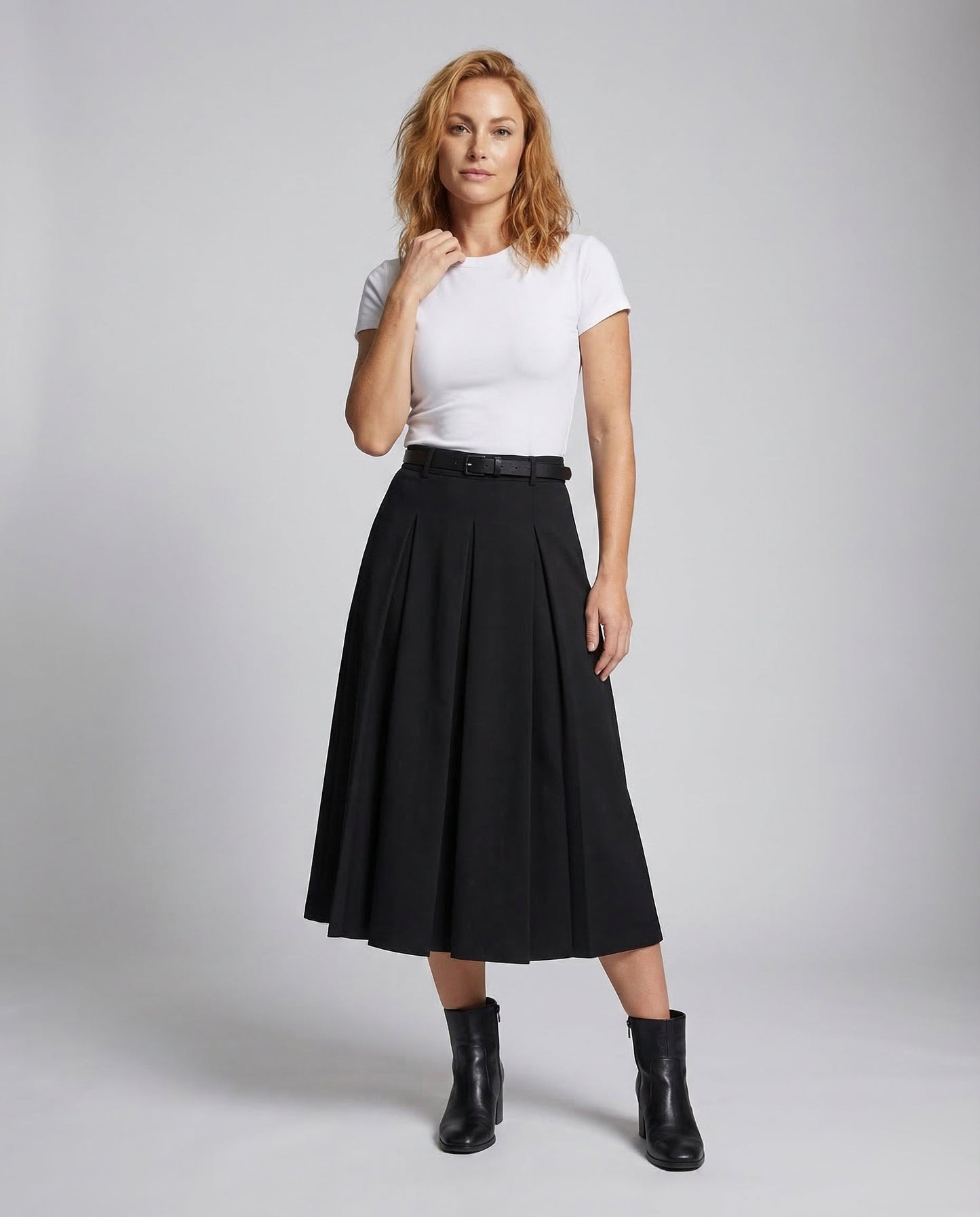 Gonna Lunga Donna Plissettata con Cintura - Brentozzi