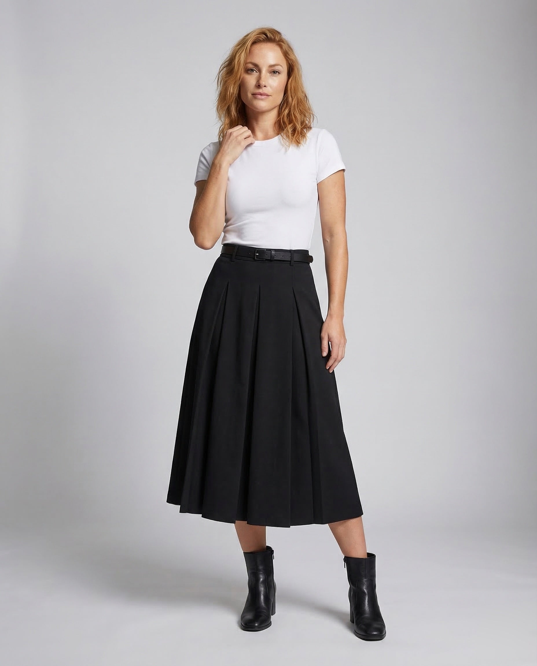 Gonna Lunga Donna Plissettata con Cintura - Brentozzi