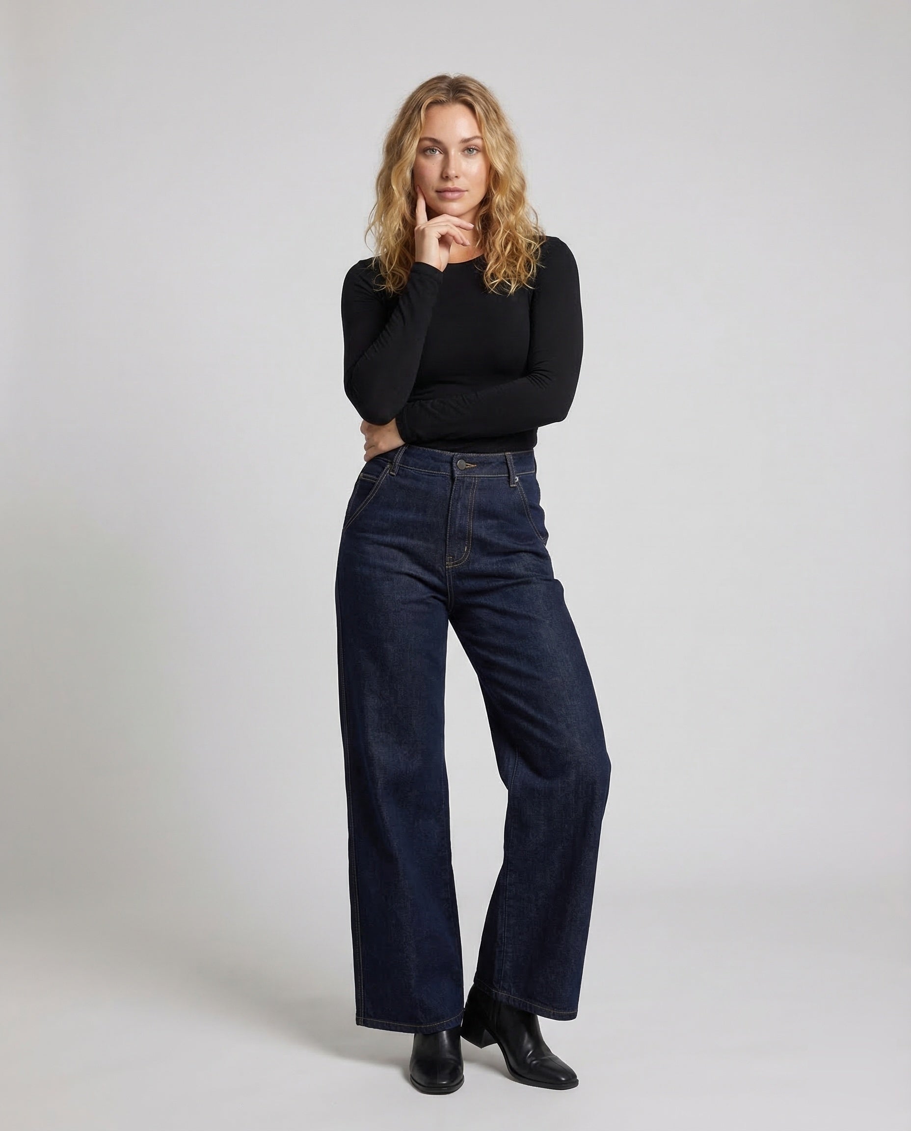 Pantaloni Jeans Donna Taglio Largo - Brentozzi