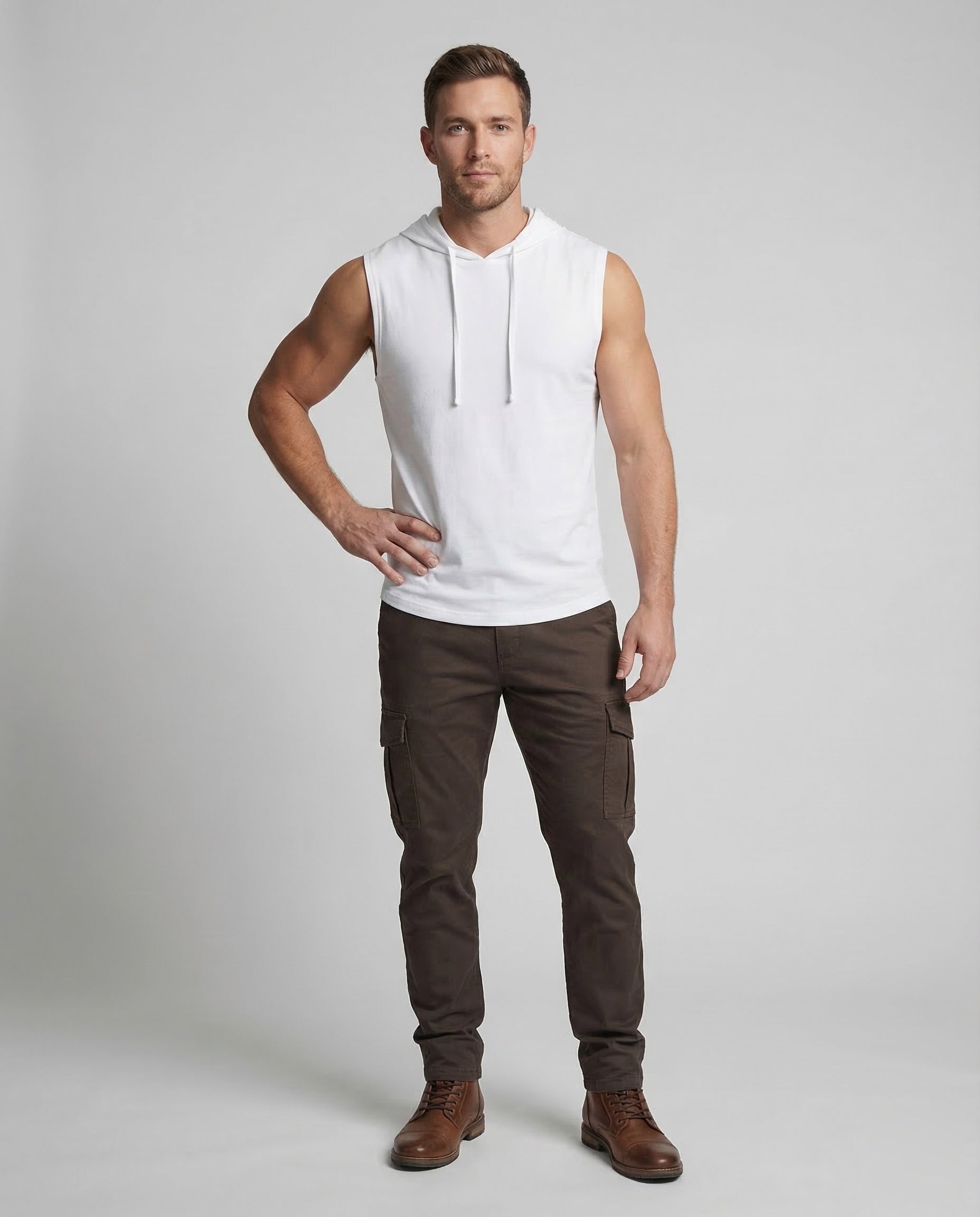 Canotta Uomo con Cappuccio Slim Fit - Brentozzi
