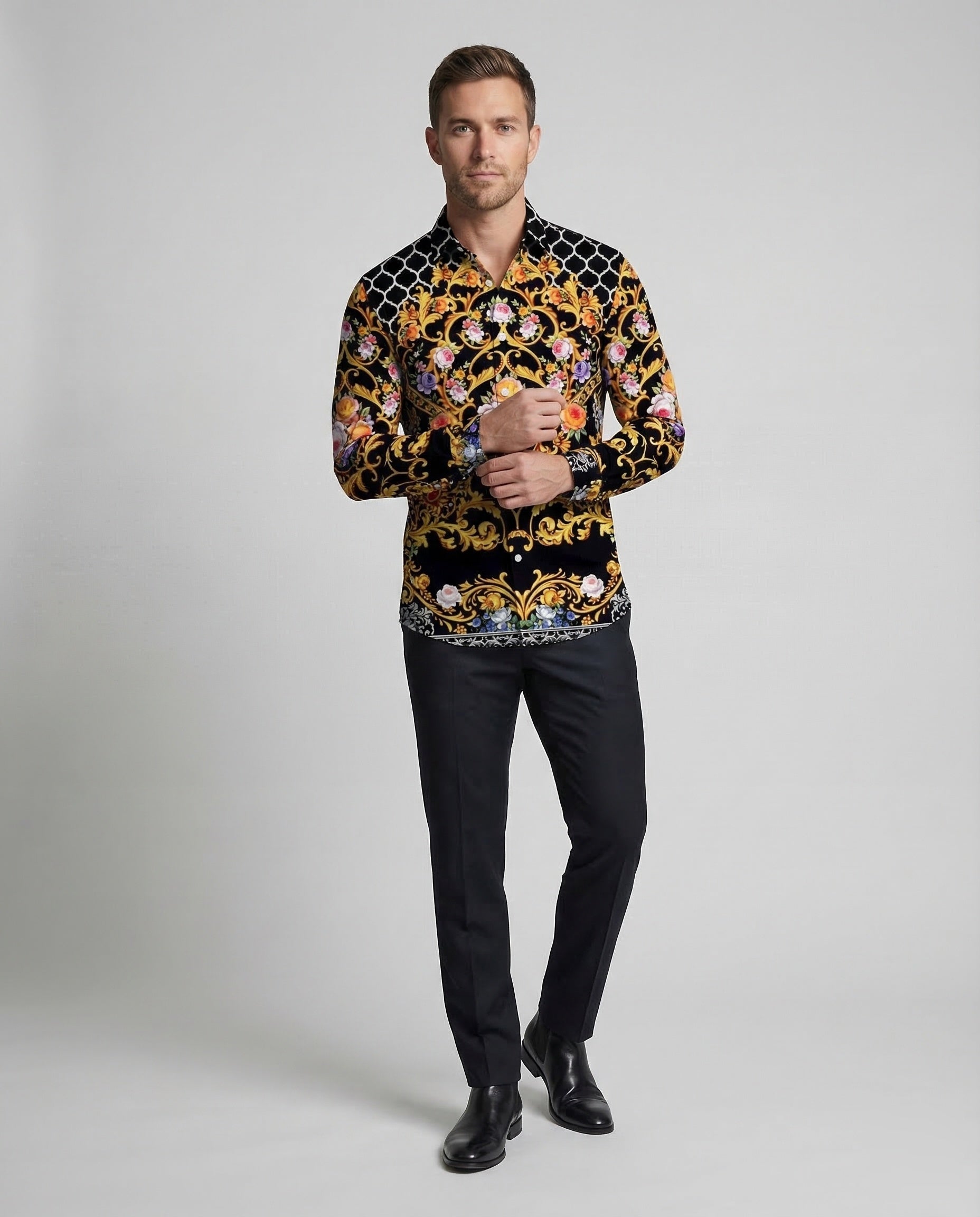 Camicia Uomo Fantasia Barocca Classica - Brentozzi