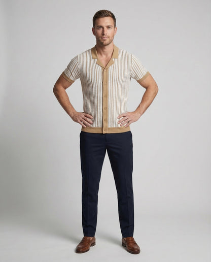 Cardigan Uomo Corto in Maglia Manica Corta - Brentozzi
