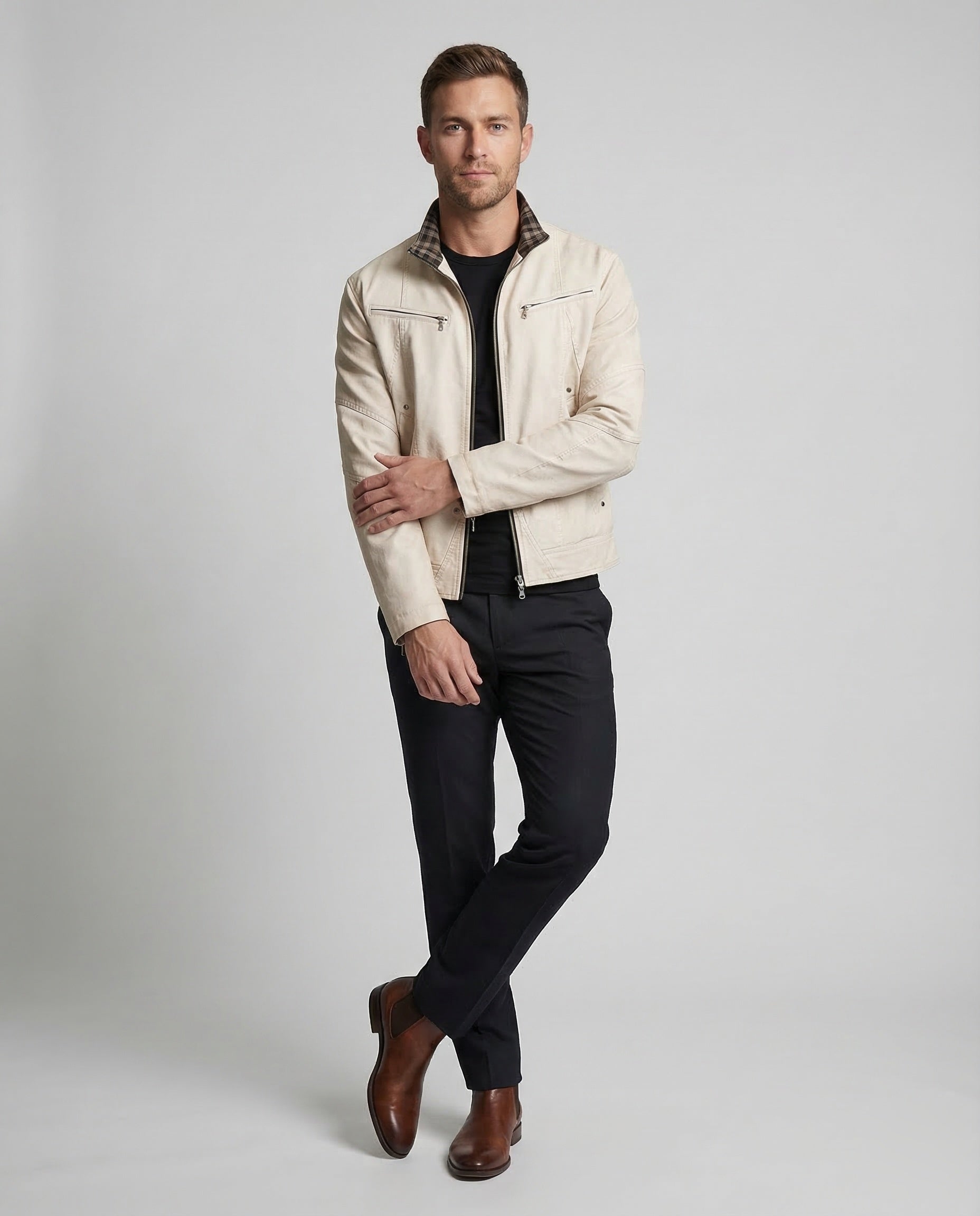 Giacca Uomo in Canvas Collo Alto - Brentozzi