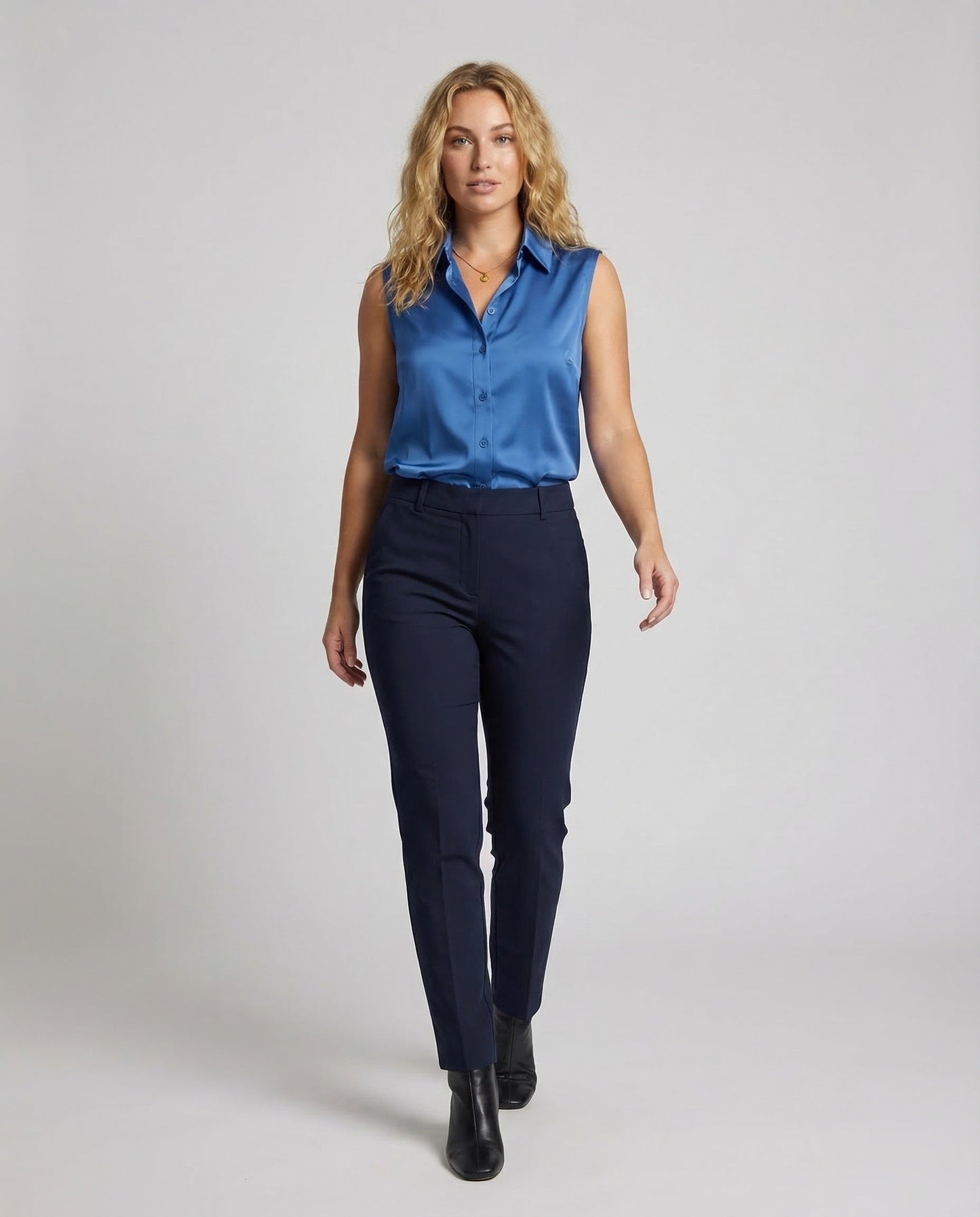 Camicia Smanicata Donna in Satin Classica - Brentozzi