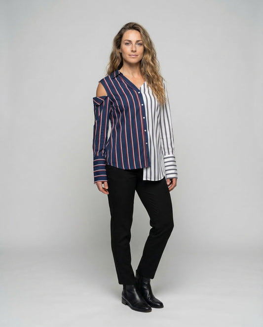 Camicia Asimmetrica Donna Vestibilità Ampia - Brentozzi