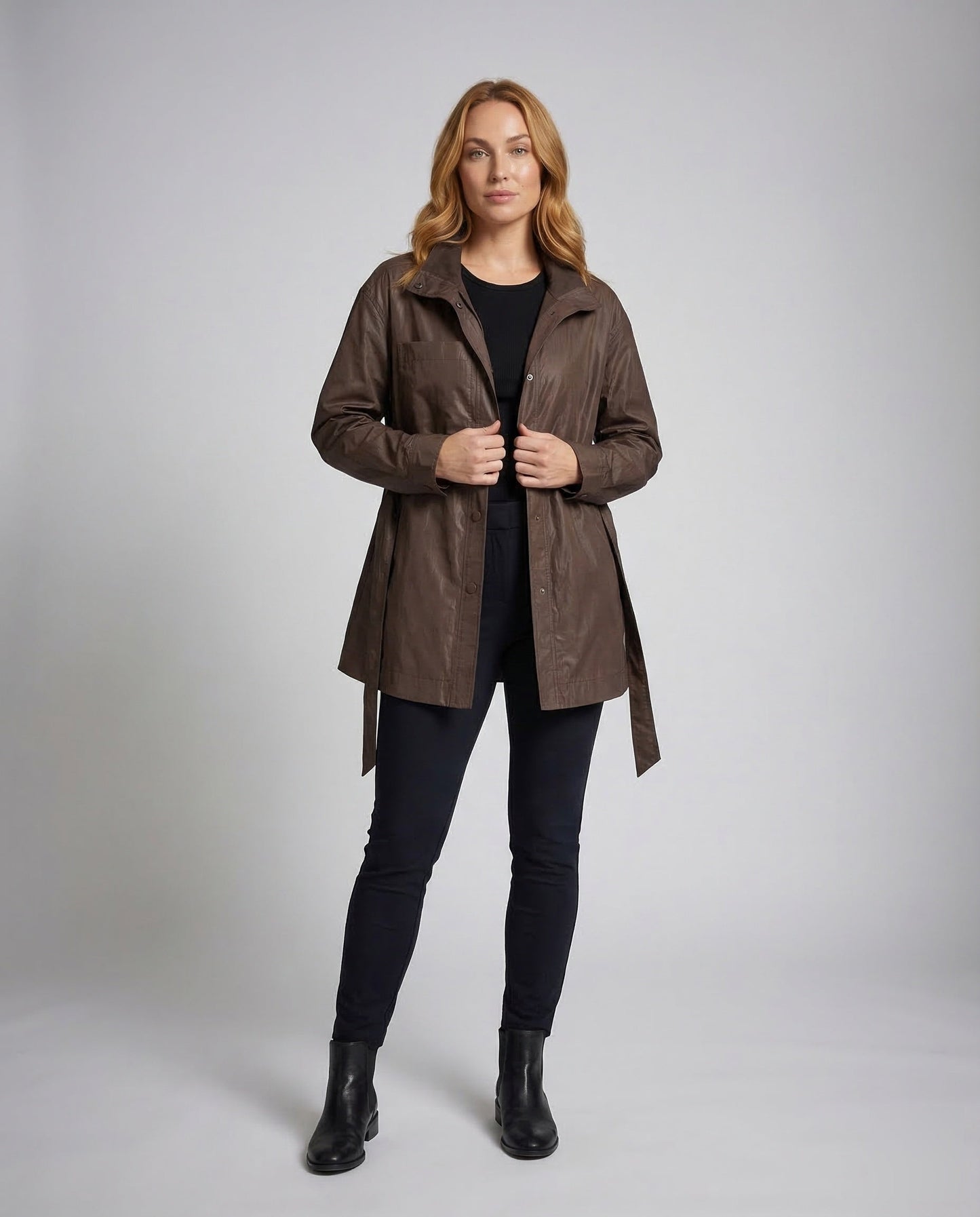 Giacca Field Donna Impermeabile con Cintura Regolabile - Brentozzi