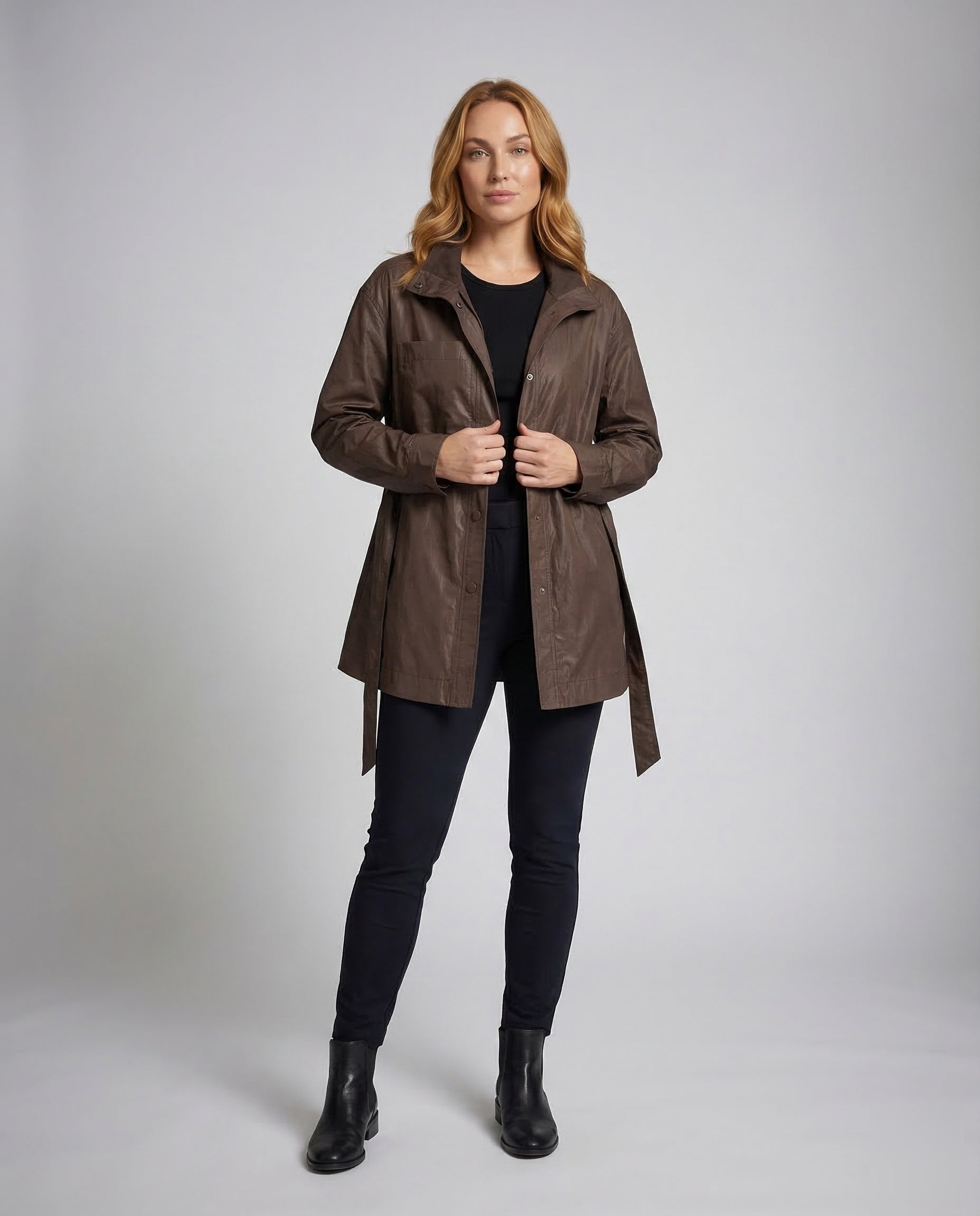 Giacca Field Donna Impermeabile con Cintura Regolabile - Brentozzi