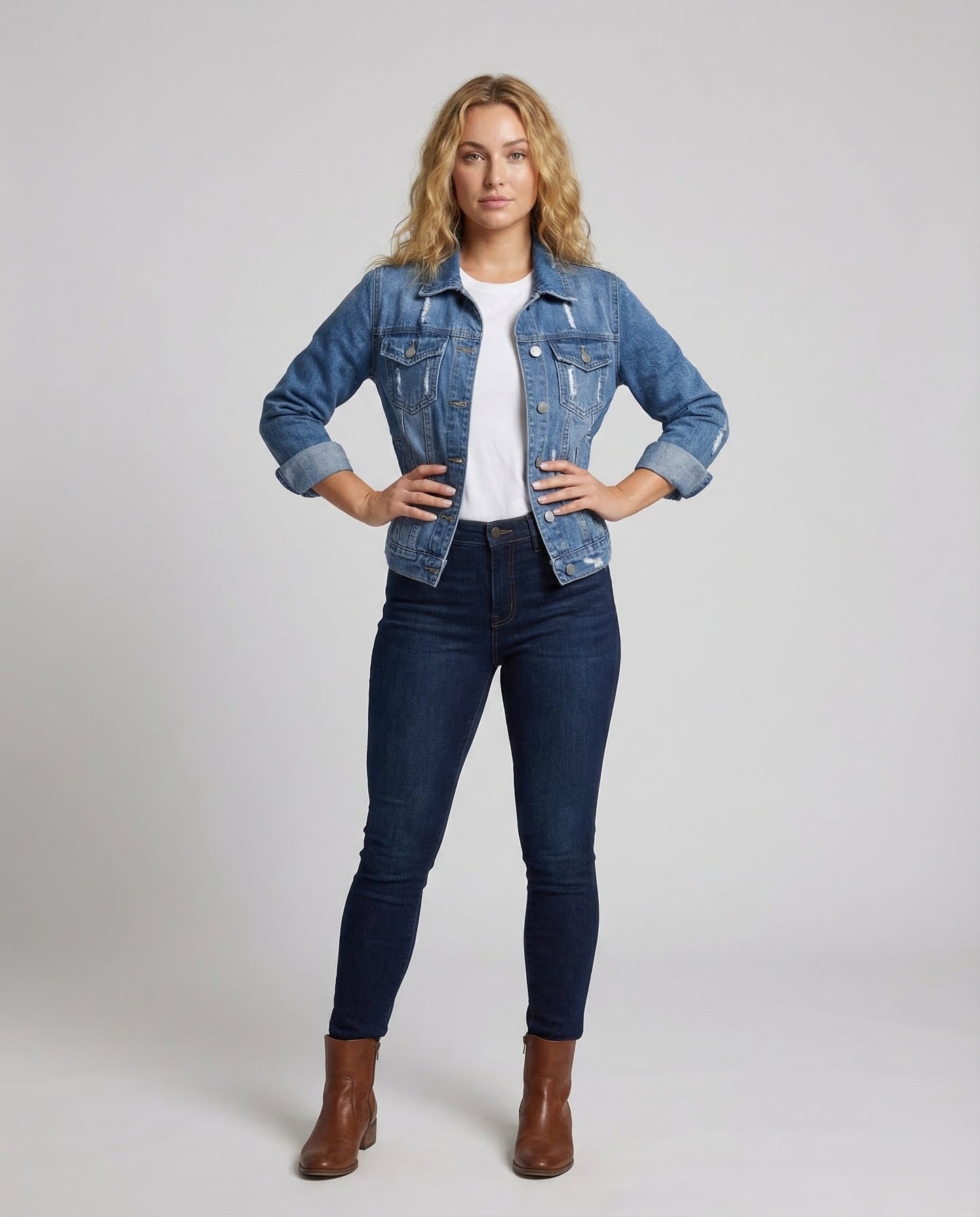 Giacca Donna in Denim Manica - Brentozzi