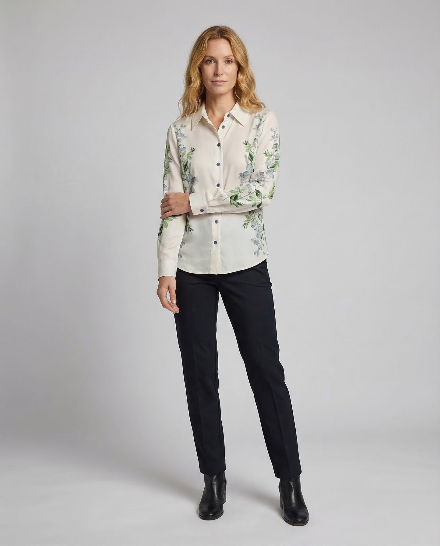 Camicia Donna Drappeggiata Stampa Floreale - Brentozzi