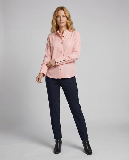 Blusa Donna in Satin Collo Alto Elegante - Brentozzi