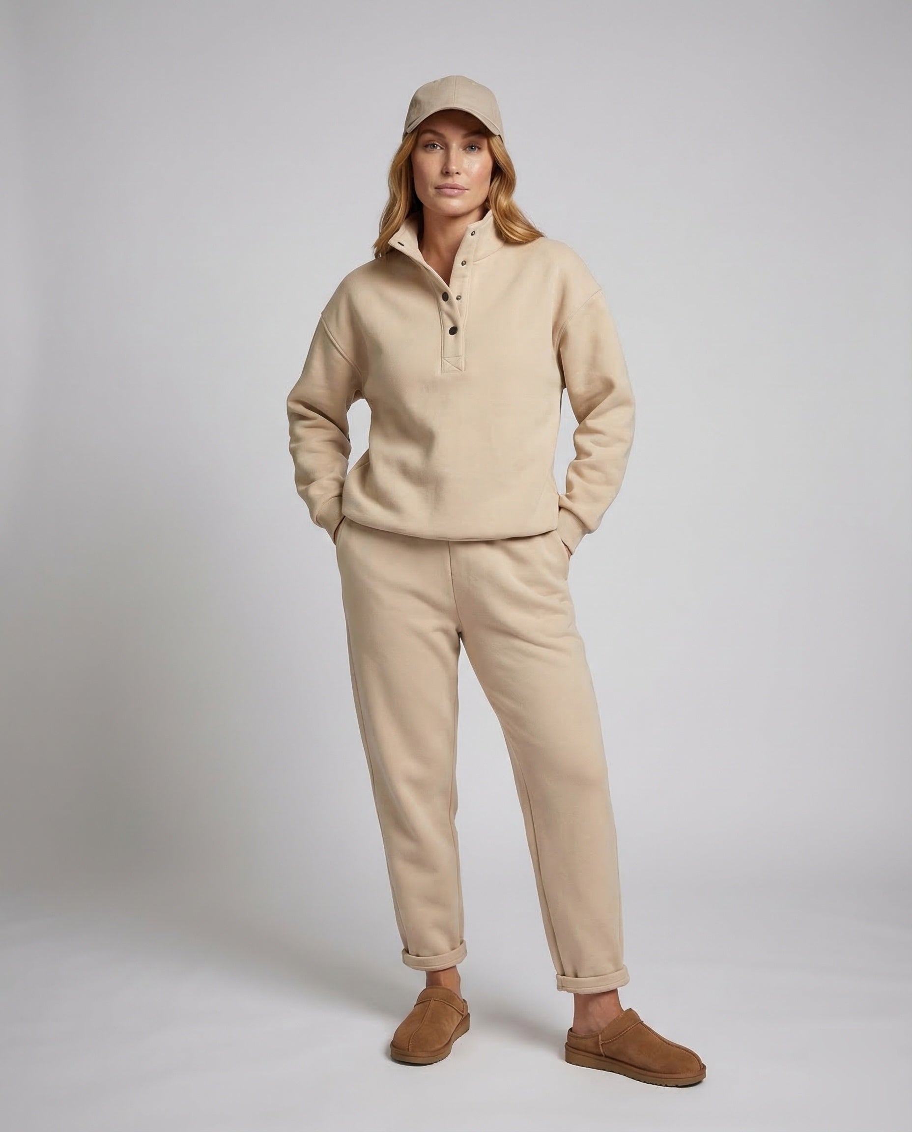 Completo Tuta Donna in Cotone Collo Alto Relax - Brentozzi