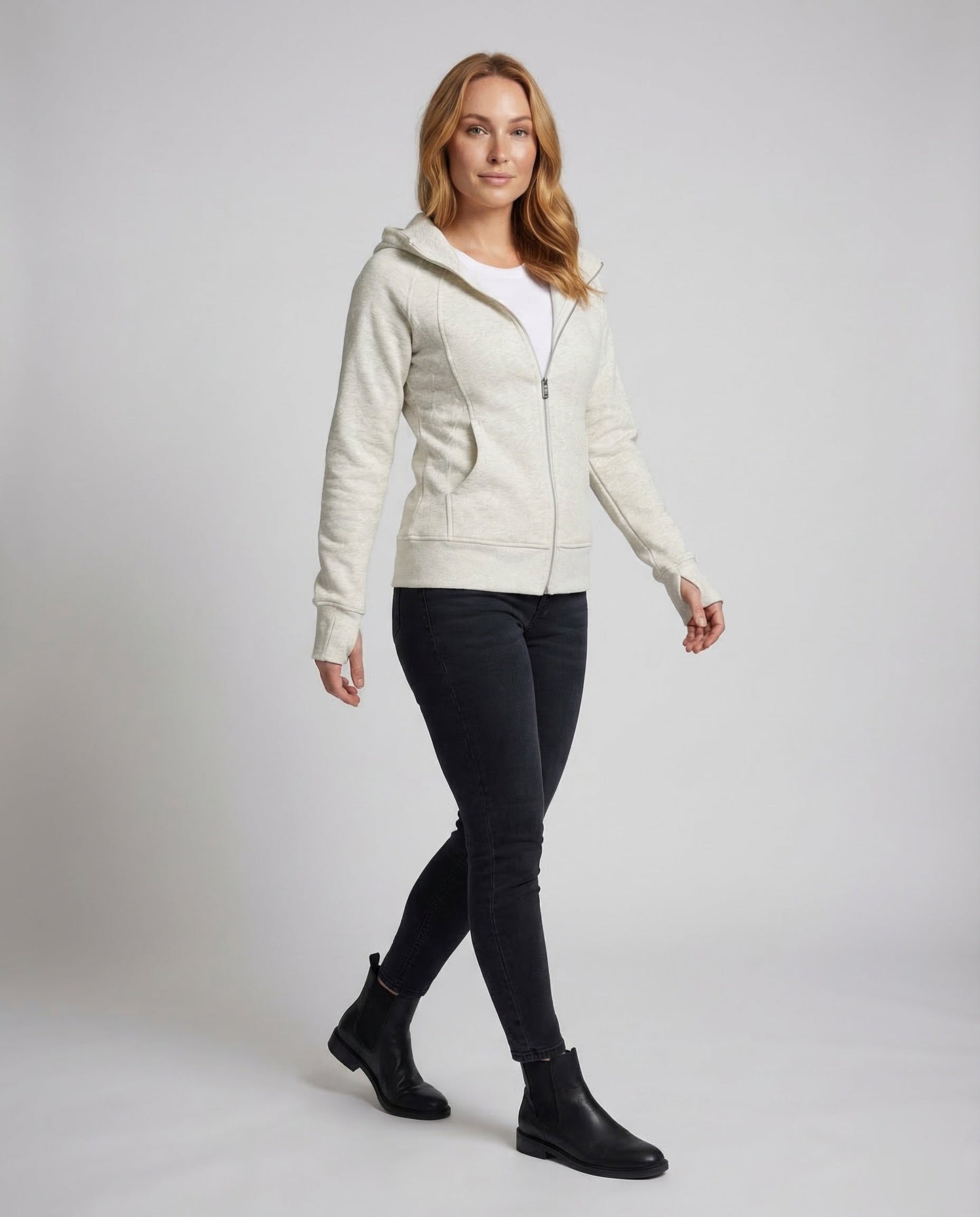 Felpa Donna con Cappuccio Zip e Vestibilità Slim - Brentozzi