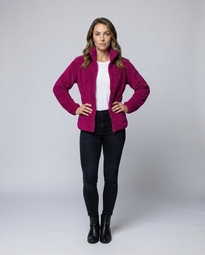 Giacca Donna in Pile Morbido e Peluche Regular Fit - Brentozzi