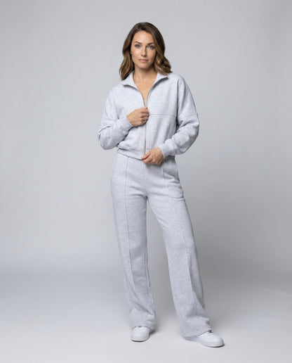 Tuta Donna con Pantaloni Palazzos in Felpa Comoda - Brentozzi
