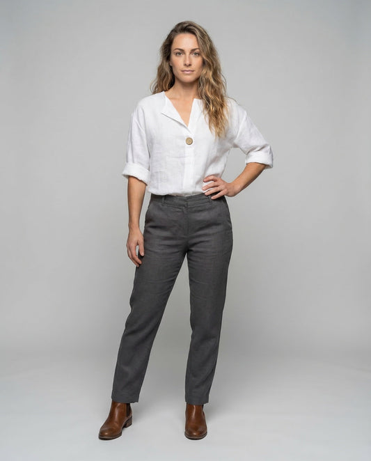 Camicia Tunica Donna in Misto Lino Vestibilità Comoda - Brentozzi