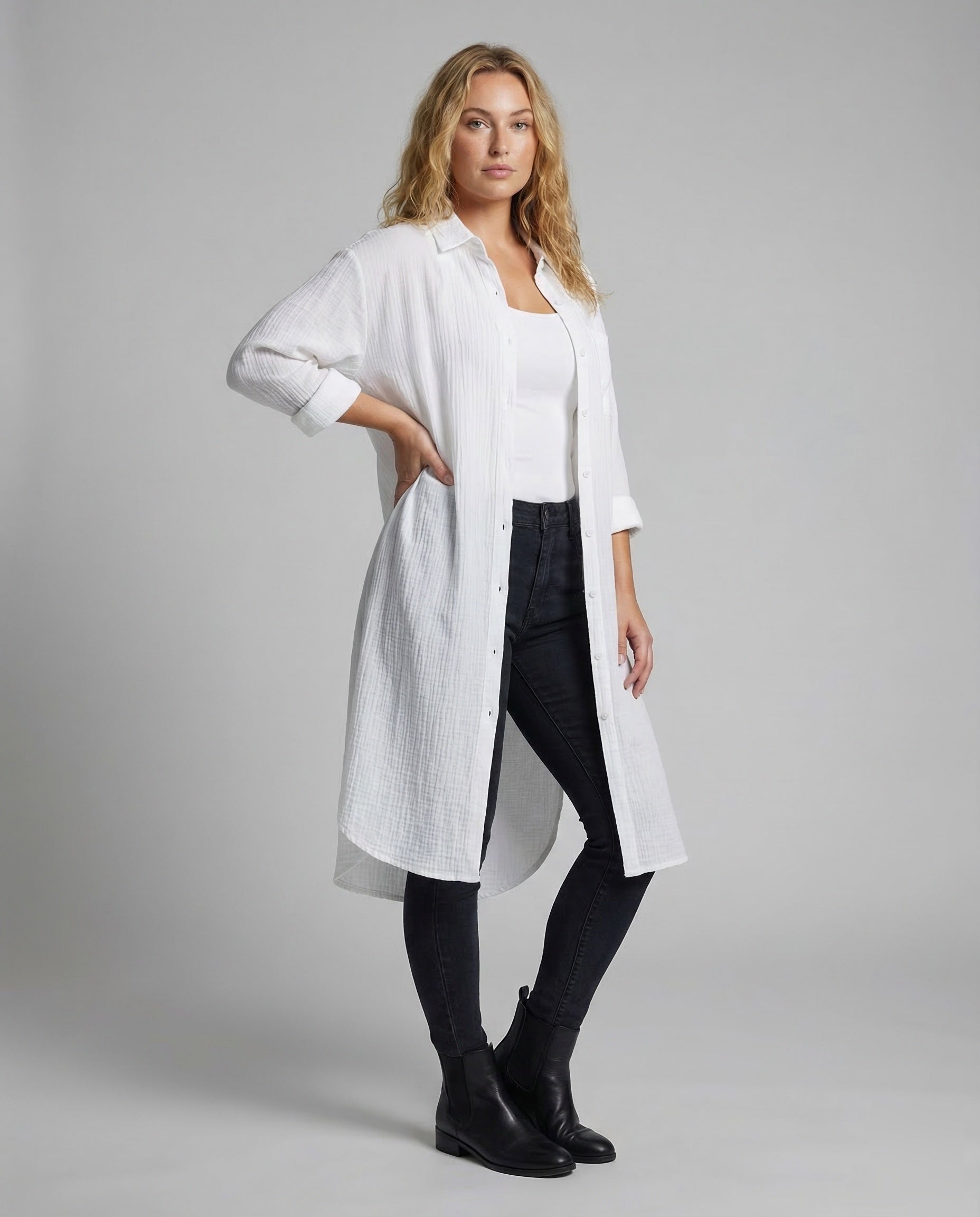 Cappotto Donna in Mussola Lunghezza Ginocchio - Brentozzi