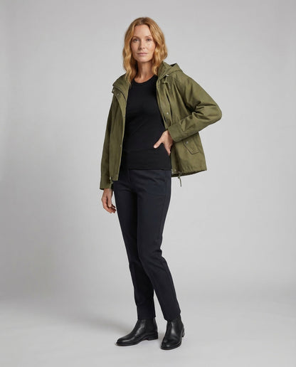 Parka Corto Donna con Cappuccio e Coulisse - Brentozzi