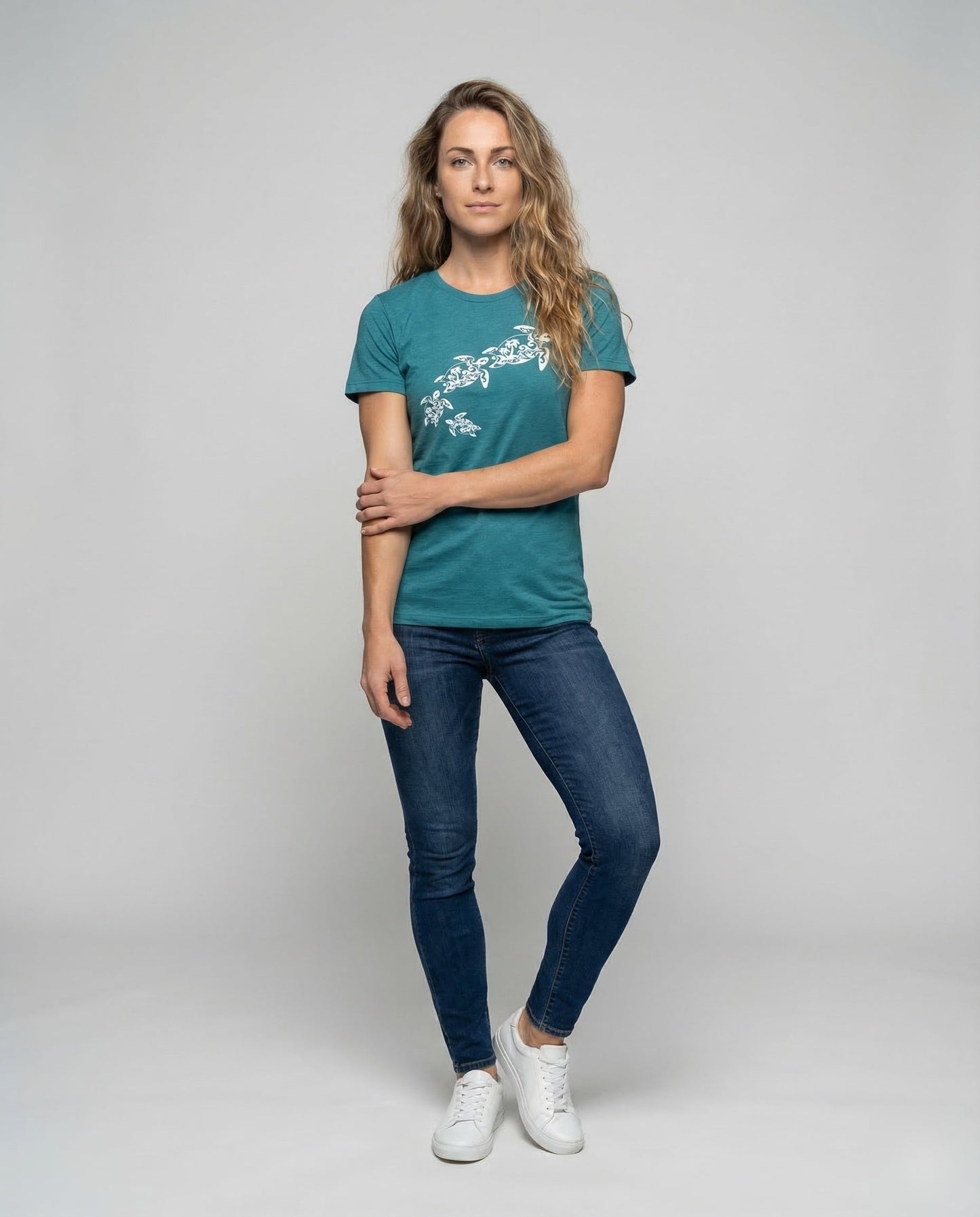 T-shirt Donna Jersey Stampa Tartaruga Regular Fit - Brentozzi