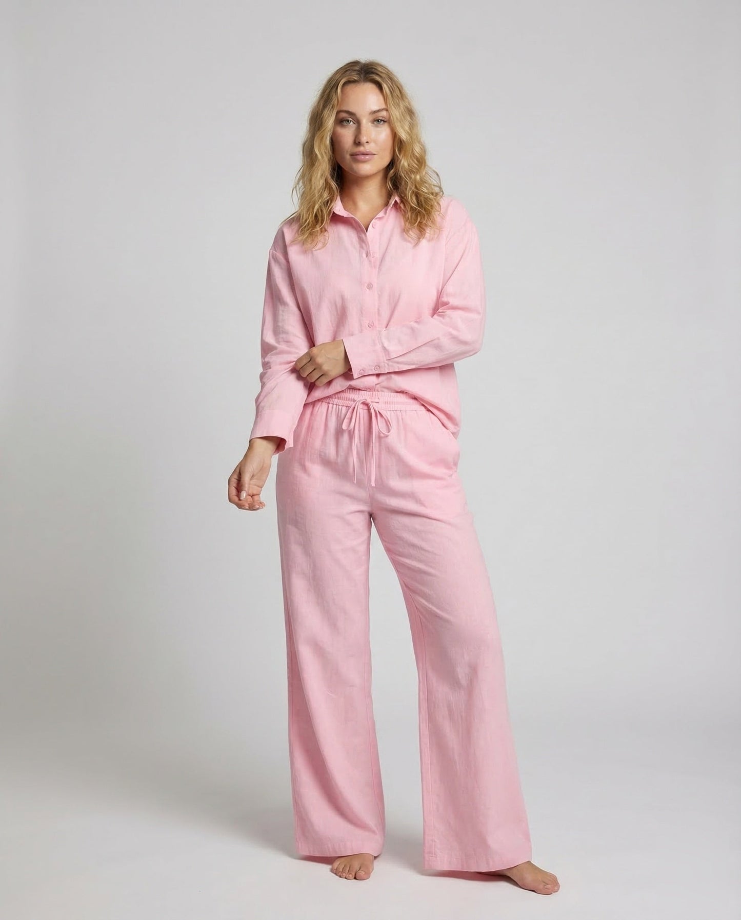 Completo Donna Lino Pantaloni Palazzo Comodo - Brentozzi