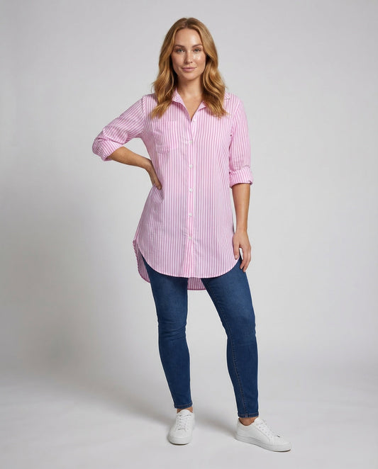 Abito Camicia Donna Stile Marinaresco Scollo a V - Brentozzi