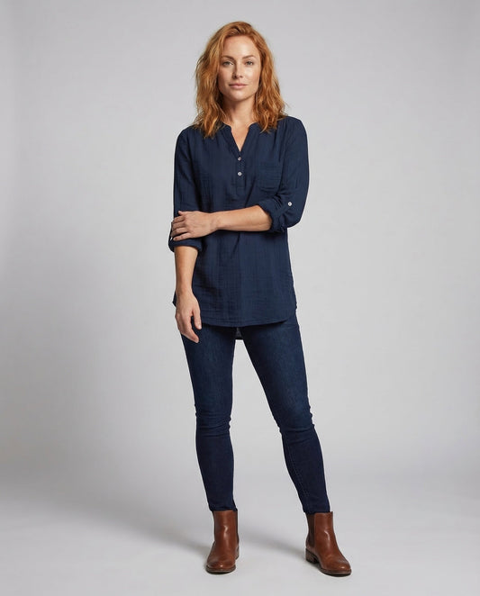 Camicia Donna in Mussola Scollo Tondo - Brentozzi