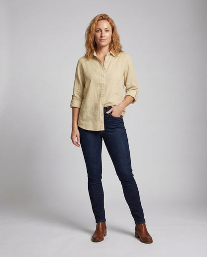 Blusa Donna Leggera in Lino Scollo a V - Brentozzi