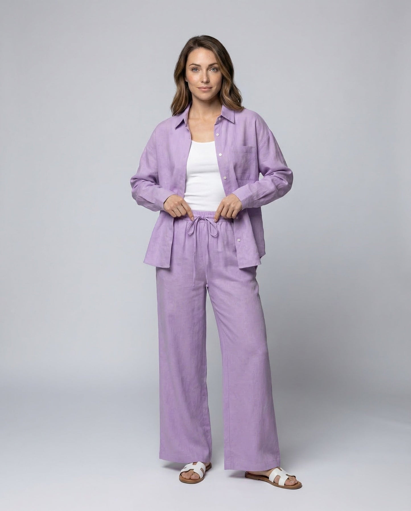 Completo Donna in Crêpe Pantaloni Culotte Comfort - Brentozzi