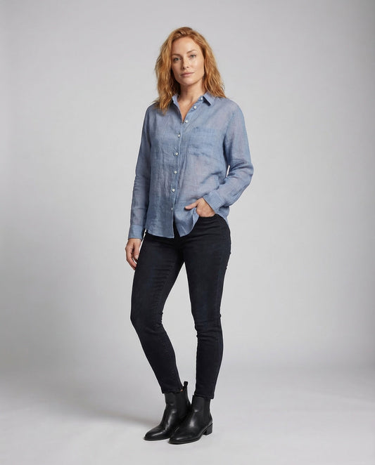 Camicia Donna Lino Taglio Boxy - Brentozzi