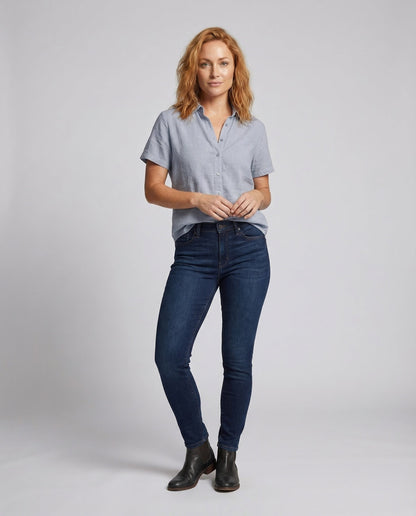 Camicia Donna Estiva in Misto Lino Scollo a V - Brentozzi
