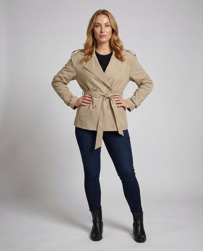 Trench Donna Sfiancato Stile Peplum - Brentozzi