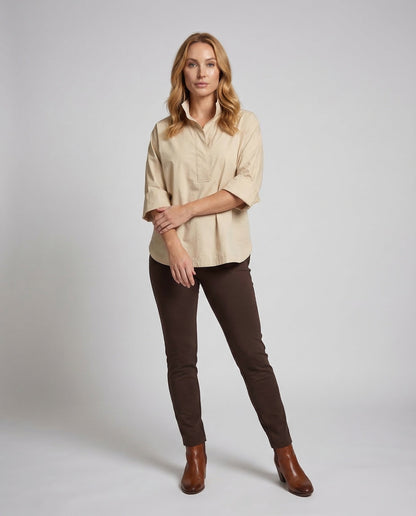 Camicia Donna Sfiancata Collo Alto - Brentozzi