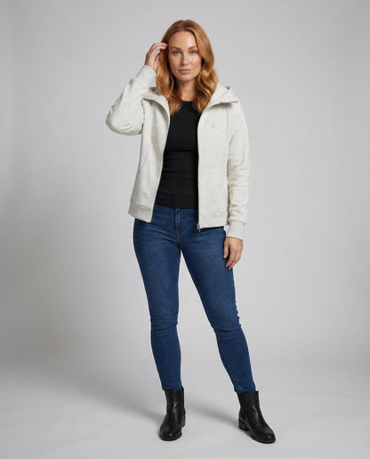 Felpa Donna con Cappuccio e Collo Sciarpa Slim Fit - Brentozzi