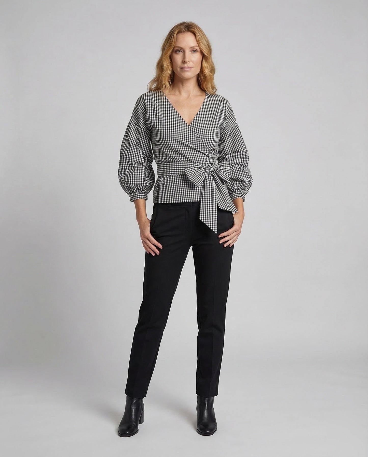 Camicia Donna a Quadri con Cintura a Vita - Brentozzi