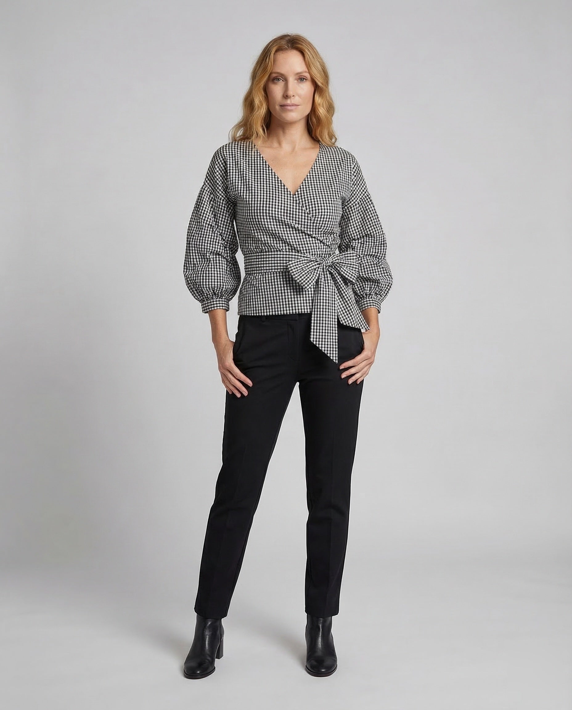 Camicia Donna a Quadri con Cintura a Vita - Brentozzi