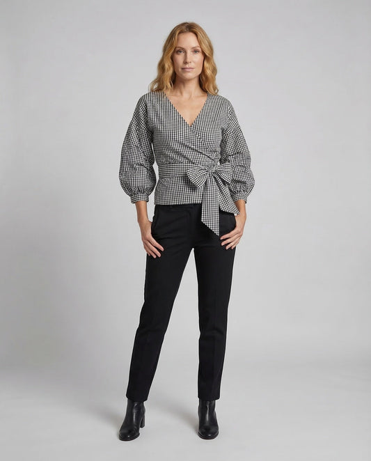 Camicia Donna a Quadri con Cintura a Vita - Brentozzi