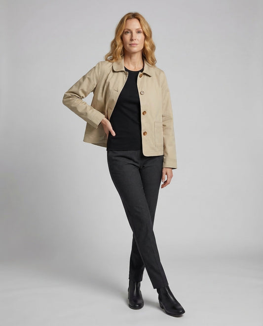 Giacca Donna Sagomata Colletto Camicia Manica Corta - Brentozzi