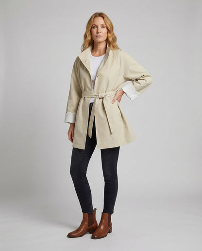 Trench Coat Donna Sfiancato Polsini in Pizzo - Brentozzi